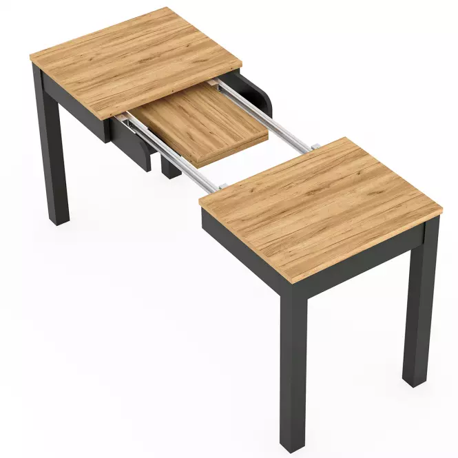 Összecsukható asztal Orion 03 100/160x60cm tölgy craft/fekete