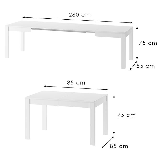 Összecsukható asztal Vega 02 fehér