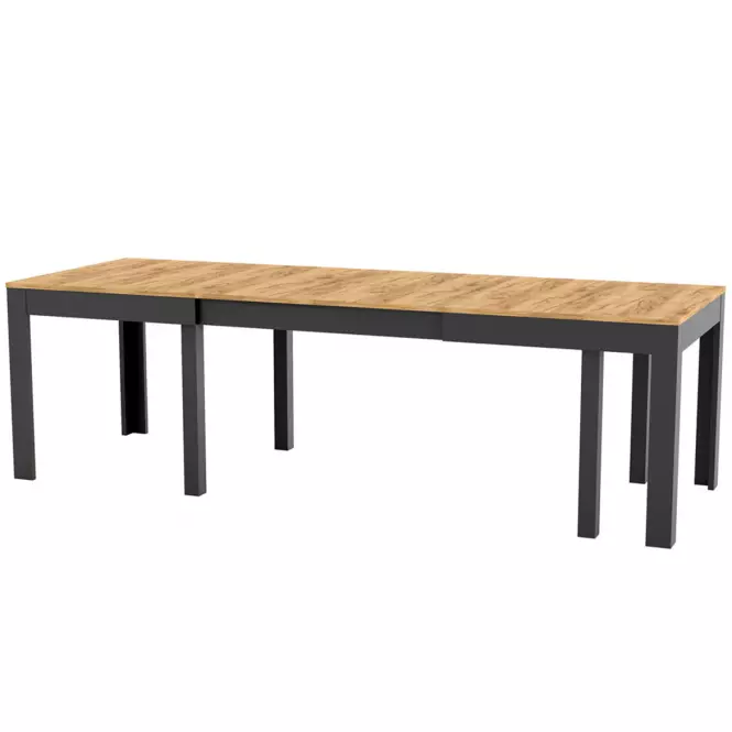 Összecsukható asztal Wenus 160/300x90cm tölgy craft/fekete