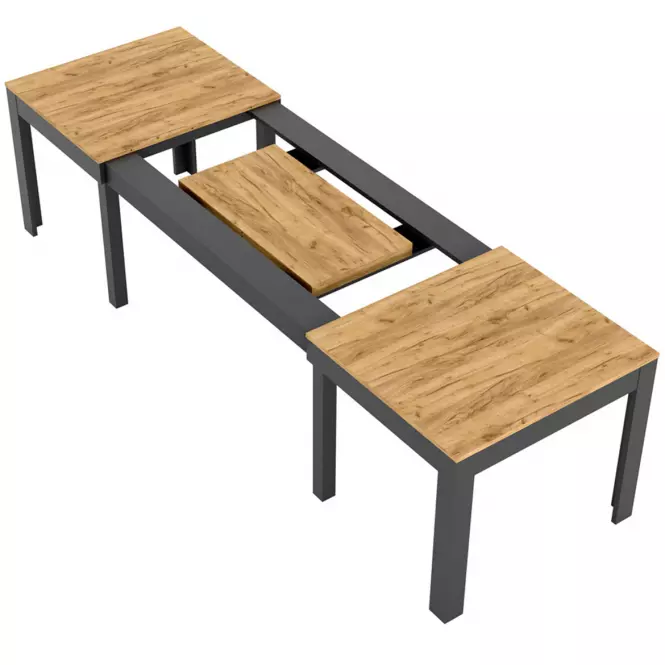 Összecsukható asztal Wenus 160/300x90cm tölgy craft/fekete