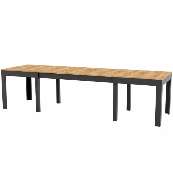 Összecsukható asztal Wenus 160/300x90cm tölgy craft/fekete