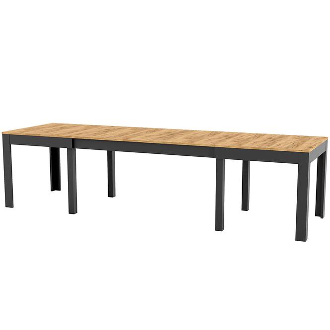 Összecsukható asztal Wenus tölgy craft/fekete