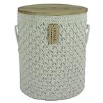 Kerek horgolt kosár xxl.átm.40cm h49.5