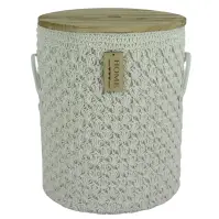 Kerek horgolt kosár xxl.átm.40cm h49.5