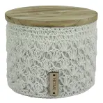 Horgolt kerek kosár átm.26,5cm h22cm