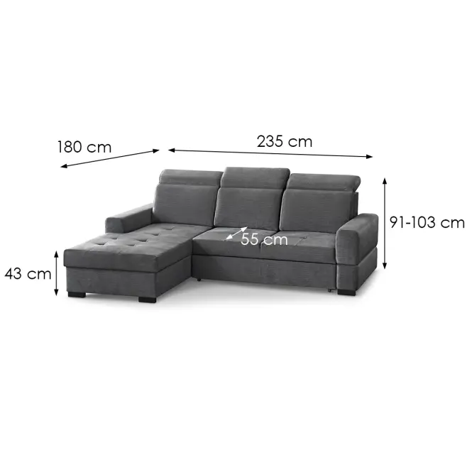 Sarokgarnitúra szett Axel Mini balos Voss 15
