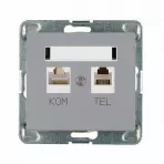 HÁLÓZATI RJ45 ÉS TELEFONCSATLAKOZÓ  RJ11 GPKT-1D/M.SR SIGMA