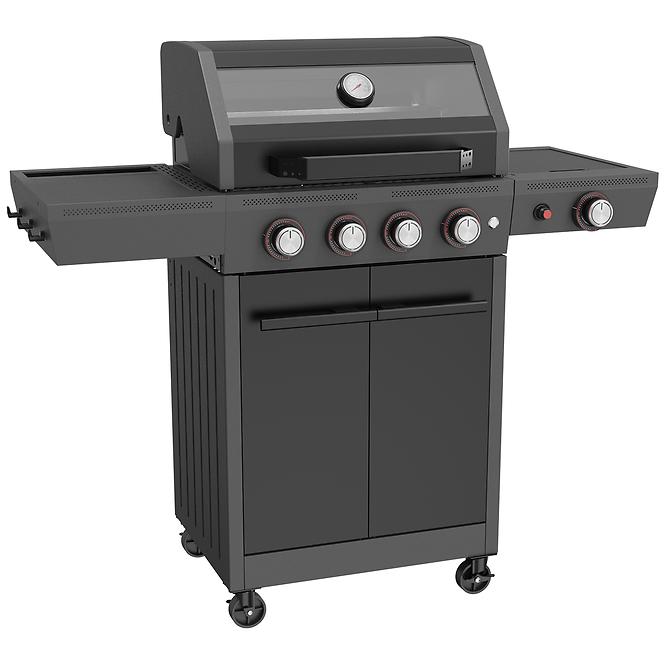 Mercado gázgrill Luxe fekete 4+1 15kw