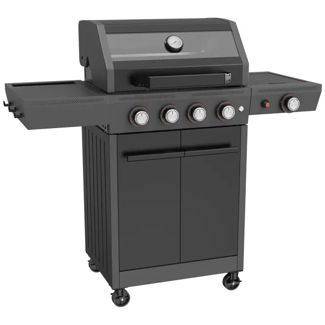 Mercado gázgrill Luxe fekete 4+1 15kw,2
