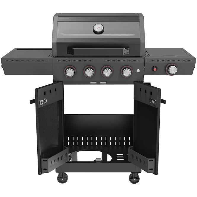 Mercado gázgrill Luxe fekete 4+1 15kw