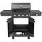 Mercado gázgrill Luxe fekete 4+1 15kw,4