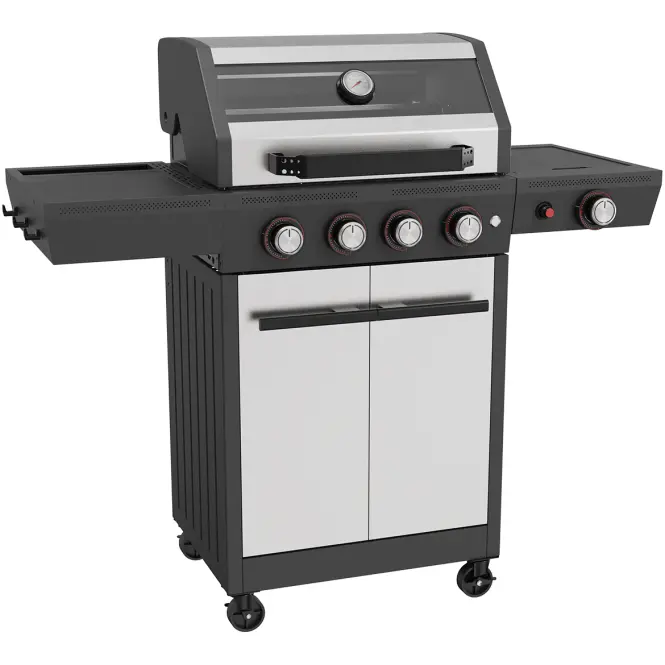 Mercado gázgrill Luxe silver 4+1 15kw,2