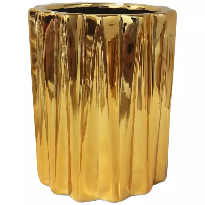 Virágcserép YS44187S/G Electroplating Effect D11,5xh13,5 Gold