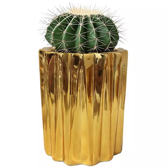 Virágcserép YS44187S/G Electroplating Effect D11,5xh13,5 Gold