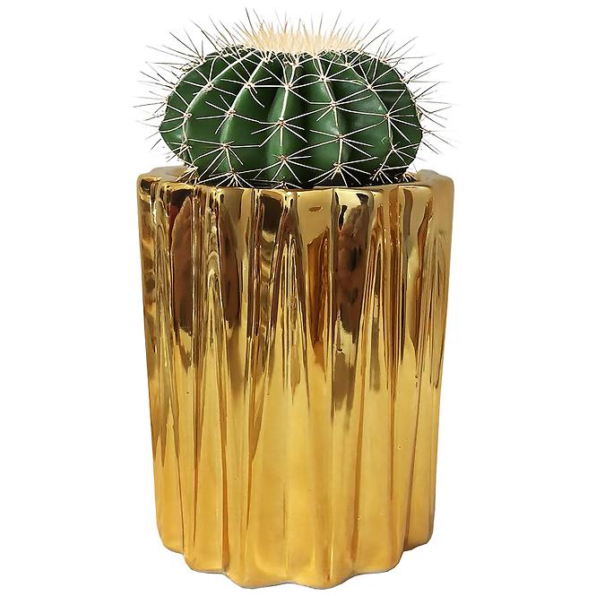 Virágcserép YS44187S/G Electroplating Effect D11,5xh13,5 Gold