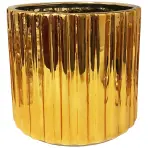 Virágcserép YS44120-S Electroplating Effect D18xh17 Gold