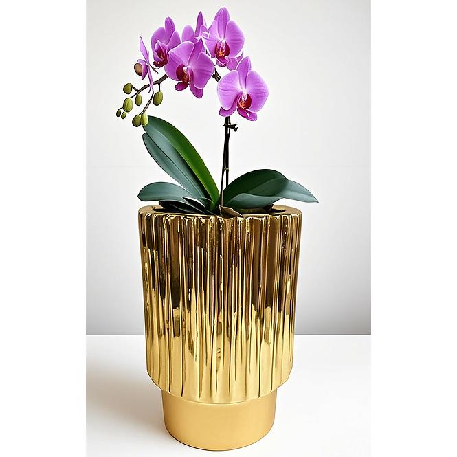 Virágcserép YS44128-S Electroplating Effect D12xh18 Gold
