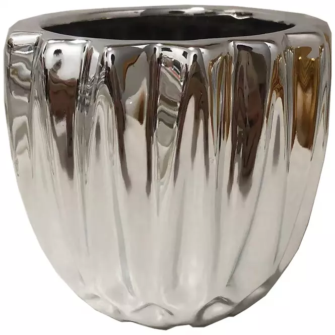 Virágcserép YS44194 Electroplating Effect 11x11x10 Silver