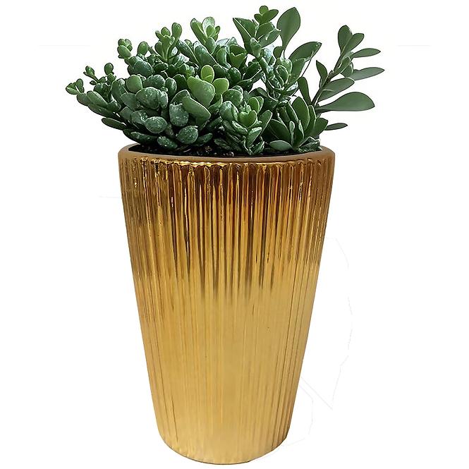 Virágcserép YS44193 Electroplating Effect D8xh12 Gold