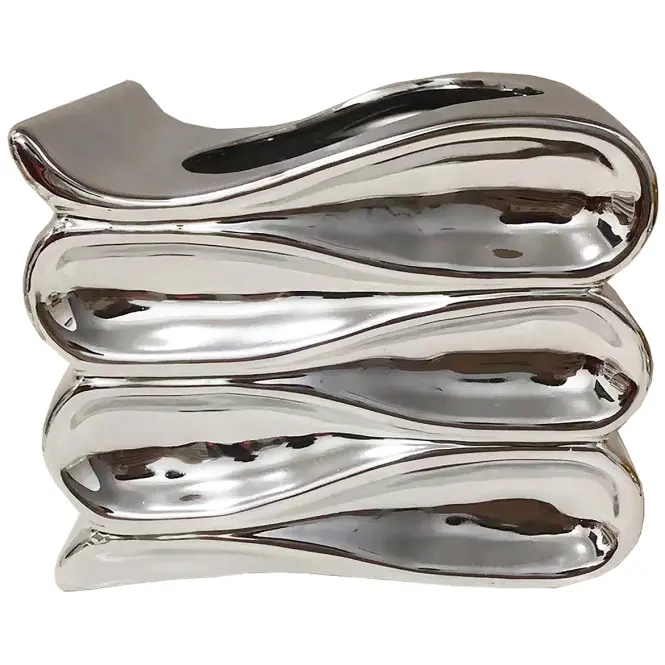 Virágcserép YS44172L Electroplating Effect 16x13,5x13 Silver