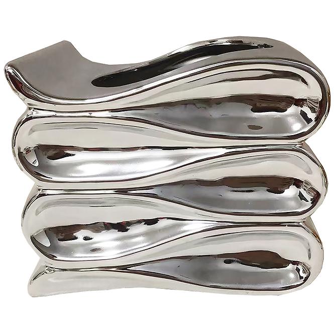 Virágcserép YS44172L Electroplating Effect 16x13,5x13 Silver
