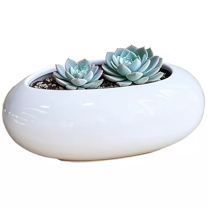 Virágcserép YS44170W ceramic 16x12x6,5 White