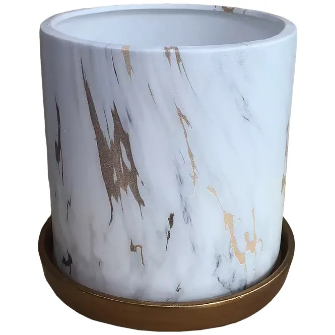 Virágcserép YS44149xL ceramic Water Transfer Effect 18x18