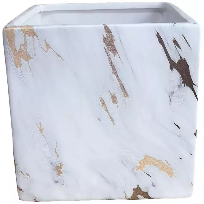 Virágcserép YS44148M ceramic Sq Water Transfer Effect 12,5