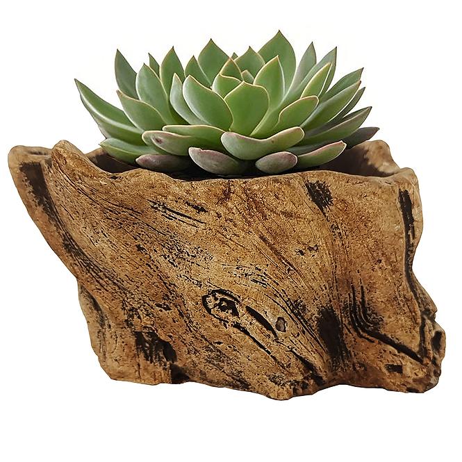 Virágcserép YS44396A cement 14x11x8,5 Antique Brown,2