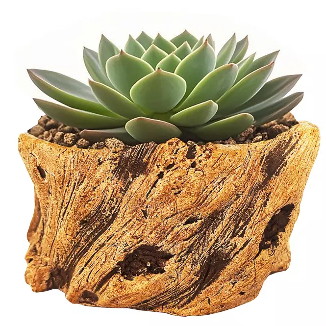 Virágcserép YS44396B cement 13x13x7,5 Antique Brown