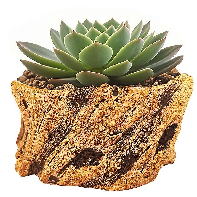 Virágcserép YS44396B cement 13x13x7,5 Antique Brown