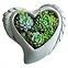 Virágcserép YS44384M cement Heart 18,5x18,5x7,5 Antique White,2