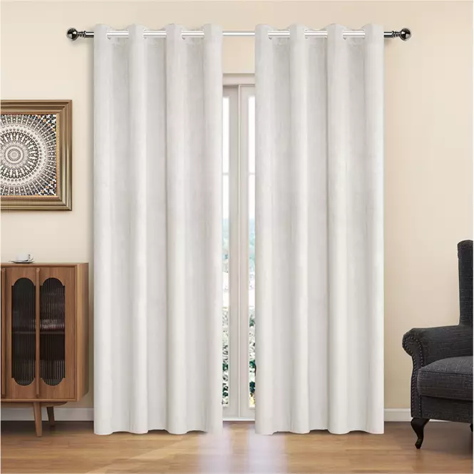 Függöny karikákkal YC11933/200G/112/140x250 cm krémszínű