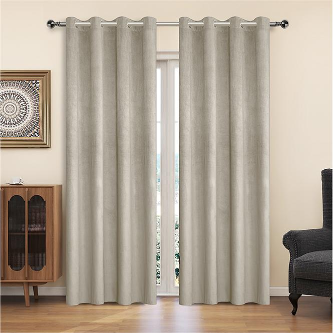 Függöny karikákkal YC11933/200G/113/140x250 cm világosszürke