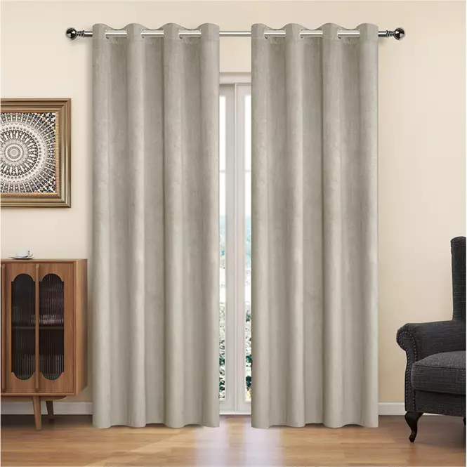 Függöny karikákkal YC11933/200G/113/140x250 cm világosszürke