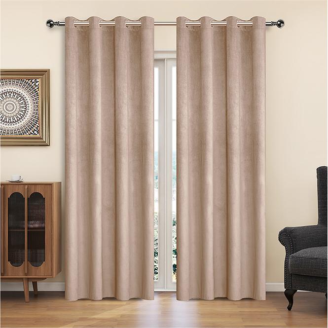 Függöny karikákkal YC11933/200G/114/140x250 cm bézs