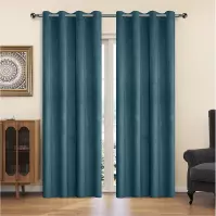 Függöny karikákkal YC11933/200G/130/140x250 cm türkiz