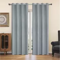 Függöny karikákkal YC11933/200G/136/140x250 cm világosszürke