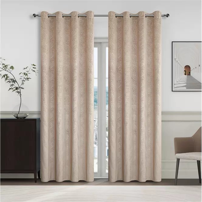 Függöny karikákkal YC11935/280G/03/140x250 cm bézs
