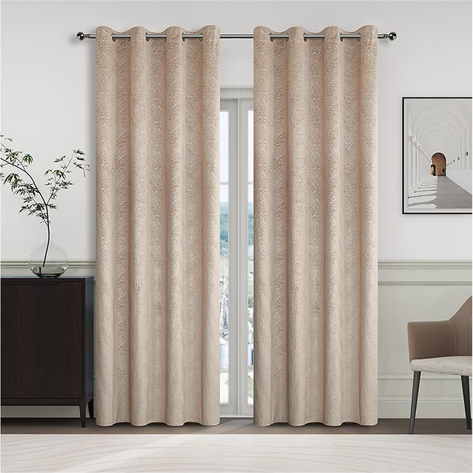 Függöny karikákkal YC11935/280G/03/140x250 cm bézs