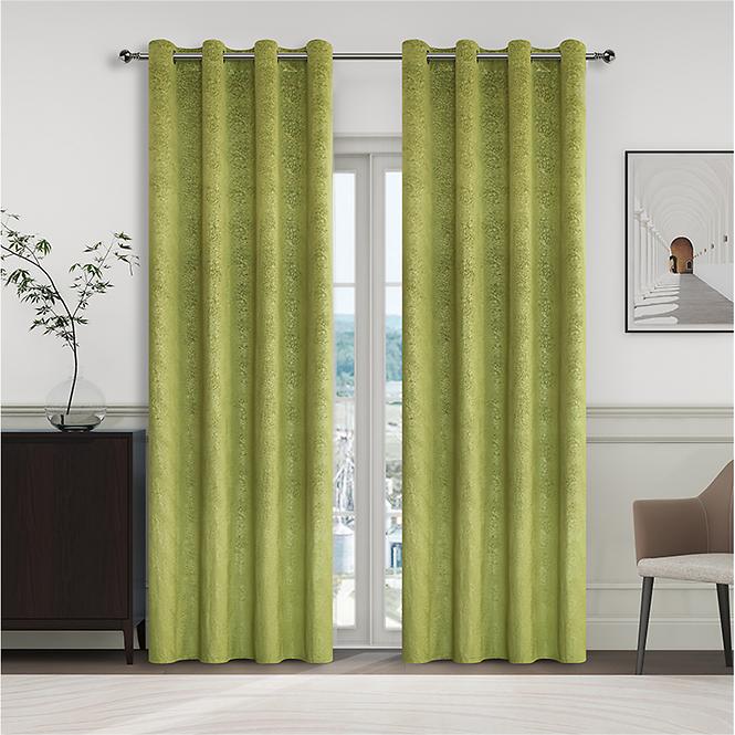 Függöny karikákkal YC11935/280G/08/140x250 cm zöld