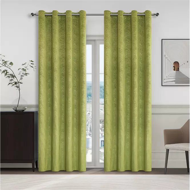 Függöny karikákkal YC11935/280G/08/140x250 cm zöld