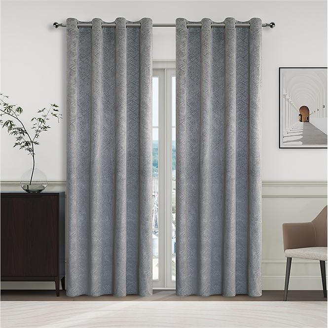 Függöny karikákkal YC11937/280G/22/140x250 cm zöld