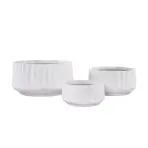 Virágcserép LT14912-3S 22x22x11 P117 fehér