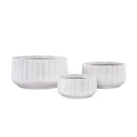 Virágcserép LT14912-3S 22x22x11 P117 fehér
