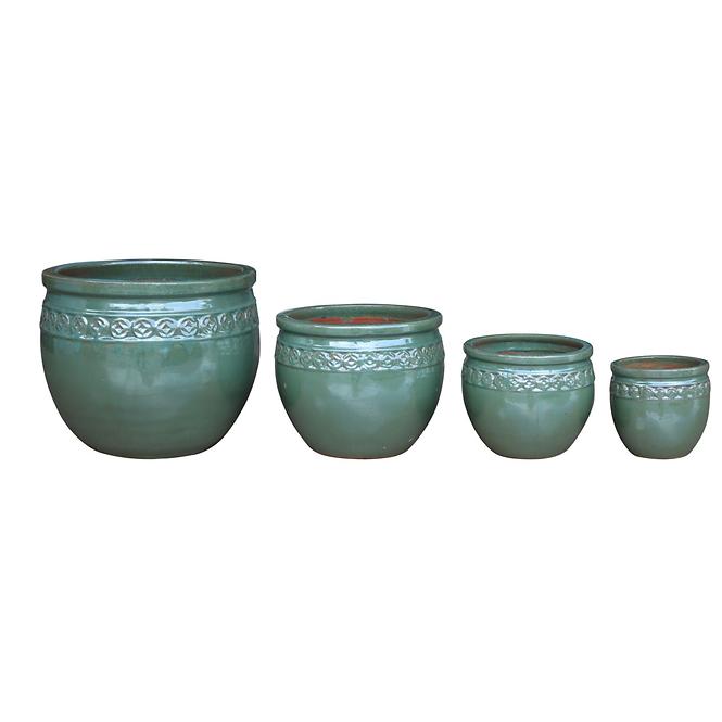 Virágcserép OP18-337 31x31x25 zöld,2