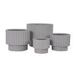Virágcserép LT14879-4S 24.5x24.5x20 P294 szürke