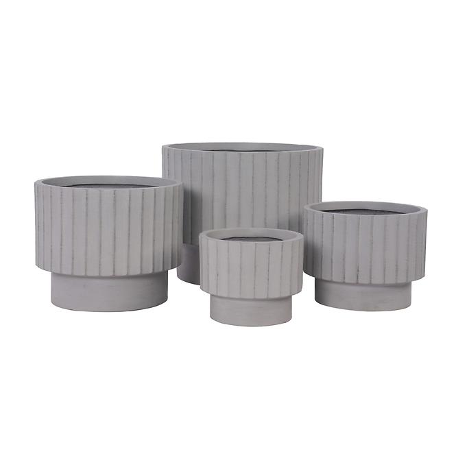 Virágcserép LT14879-4S 24.5x24.5x20 P294 szürke