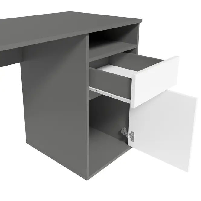 Íróasztal Billa 1d1sz 60 Nfsc B Grafit/Fehér