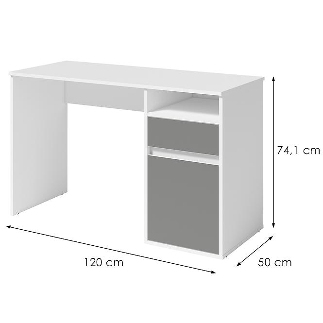 Íróasztal Billa 1d1sz 60 Nfsc B Fehér/Grafit